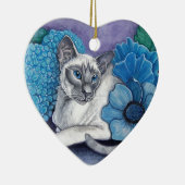 Blue Point Siamese Cat Keramisch Ornament (Rechts)
