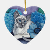 Blue Point Siamese Cat Keramisch Ornament (Voorkant)