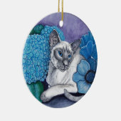 Blue Point Siamese Cat Keramisch Ornament (Rechts)