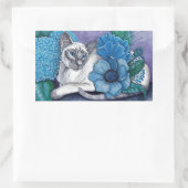 Blue Point Siamese Cat Rechthoekige Sticker (Tas)