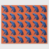 Blue Poison Dart Frog Cadeaupapier (Vlak)