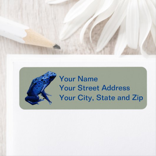 Blue Poison Dart Frog Etiket (Insitu)