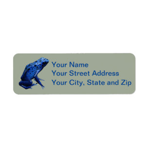 Blue Poison Dart Frog Etiket