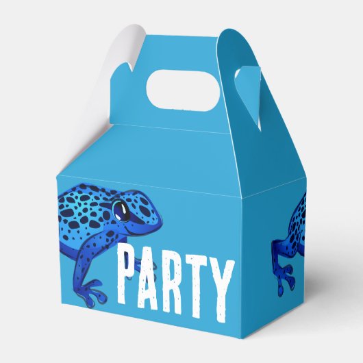 Blue Poison Dart Frog Gift Box Bedankdoosjes (Achterkant)
