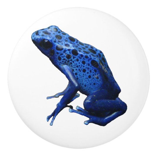 Blue Poison Dart Frog Keramische Knop (Voorkant)