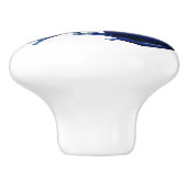 Blue Poison Dart Frog Keramische Knop (Zijkant)