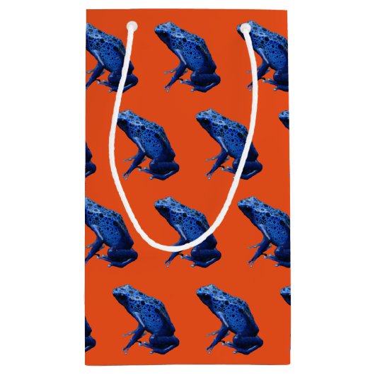 Blue Poison Dart Frog Klein Cadeauzakje (Achterkant)