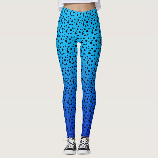 Blue Poison Dart Frog Leggings (Voorkant)