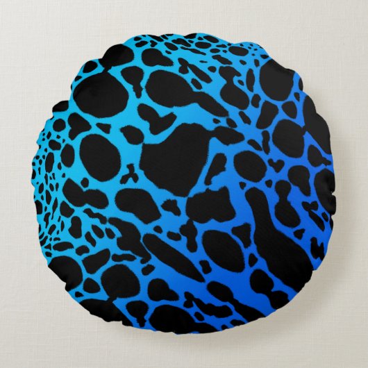 Blue Poison Dart Frog Rond Kussen (Voorkant)