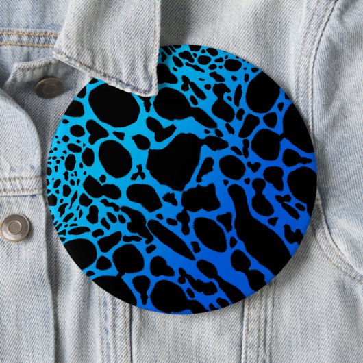 Blue Poison Dart Frog Ronde Button 6,0 Cm (In situ)