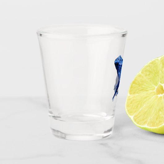 Blue Poison Dart Frog Shot Glas (Links)