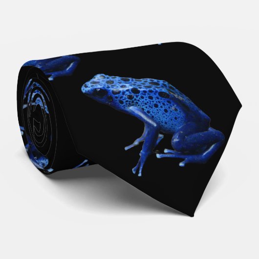 Blue Poison Dart Frog Stropdas (Opgerold)