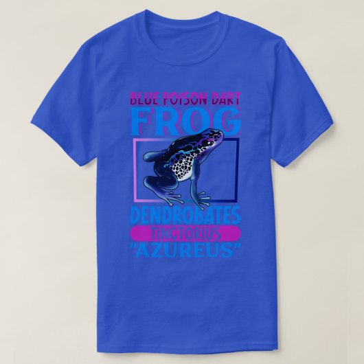Blue Poison Dart Frog T-shirt (Design voorkant)