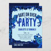 Blue Poison Dart Frog Verjaardagsuitnodiging Kaart (Voorkant / Achterkant)