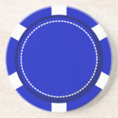 Blue Poker Chip Sandstone Onderzetter (Voorkant)