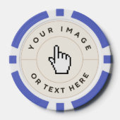 Blue Poker Chips - Aangepast Voeg uw afbeelding /  (Voorkant)