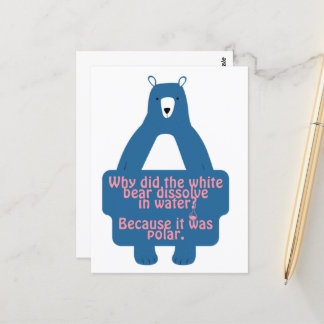 Blue Polar Beer Funny Chemistry Joke Briefkaart