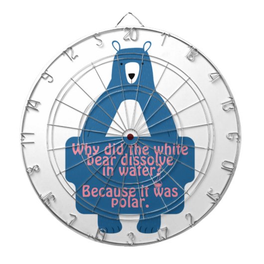 Blue Polar Beer Funny Chemistry Joke Dartbord (Voorkant)