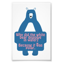 Blue Polar Beer Funny Chemistry Joke Foto Afdruk