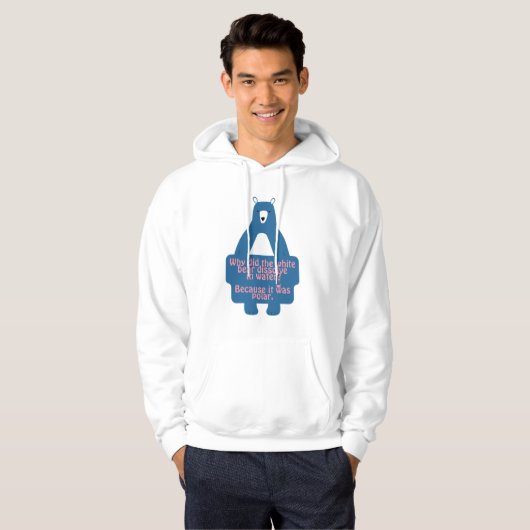 Blue Polar Beer Funny Chemistry Joke Hoodie (Voorkant volledig)