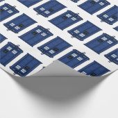 Blue POLICE Box Geek giftwrap Cadeaupapier (Hoek)