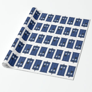 Blue POLICE Box Geek giftwrap Cadeaupapier