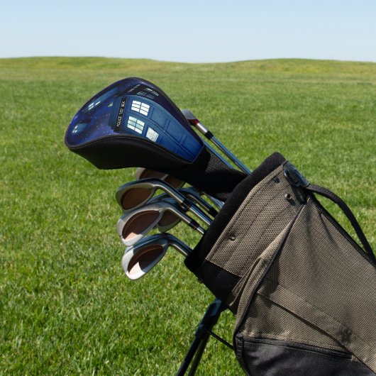 Blue Police Call Box Golfheadcover (Insitu)