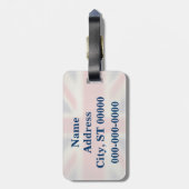 Blue Police Phone Box UK Britse vlag Bagagelabel (Achterkant verticaal)