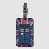 Blue Police Public Call Box - UK Time Travel 1 Bagagelabel (Voorkant (verticaal))