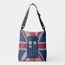 Blue Police Public Call Box - UK Time Travel 1 Crossbody Tas