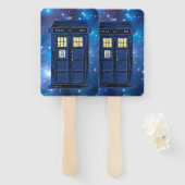 Blue Police Public Call Box - UK Time Travel 1 Handwaaier (Voorkant en achterkant)