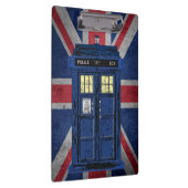 Blue Police Public Call Box - UK Time Travel 1 Klembord (Rechts)