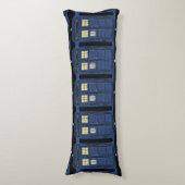 Blue Police Public Call Box - UK Time Travel 1 Lichaamskussen (Voorkant Verticaal)