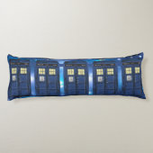 Blue Police Public Call Box - UK Time Travel 1 Lichaamskussen (Achterkant)