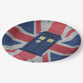 Blue Police Public Call Box - UK Time Travel 1 Papieren Bordje (Gekanteld)