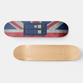 Blue Police Public Call Box - UK Time Travel 1 Persoonlijk Skateboard (Horizontaal)