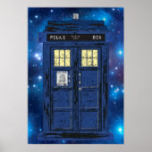 Blue Police Public Call Box - UK Time Travel 1 Poster (Voorkant)