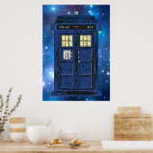 Blue Police Public Call Box - UK Time Travel 1 Poster (Keuken)