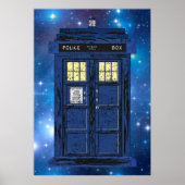 Blue Police Public Call Box - UK Time Travel 1 Poster (Voorkant)