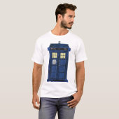 Blue Police Public Call Box - UK Time Travel 1 T-shirt (Voorkant volledig)