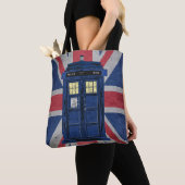 Blue Police Public Call Box - UK Time Travel 1 Tote Bag (Dichtbij)
