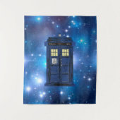 Blue Police Public Call Box - UK Time Travel 1 Wandkleed (Voorkant)