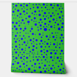 Blue Polk Stippen - groen Behang