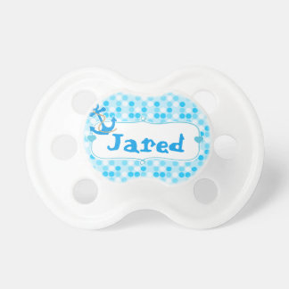 Blue Polka-Dot, Anchor Name-label Binky Speen