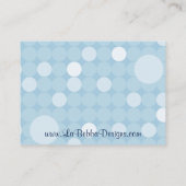 Blue Polka Dot Baby shower Luier Raffle Tickets Informatiekaartje (Achterkant)