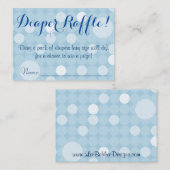 Blue Polka Dot Baby shower Luier Raffle Tickets Informatiekaartje (Voorkant / Achterkant)