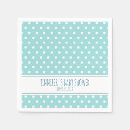 Blue Polka Dot Boy Baby shower Servet