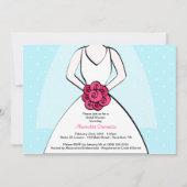 Blue Polka Dot Bridal Shower Uitnodiging (Voorkant)