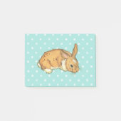 Blue Polka Dot Bunny Post-it® Notes (Voorkant)