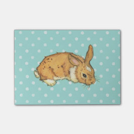 Blue Polka Dot Bunny Post-it® Notes